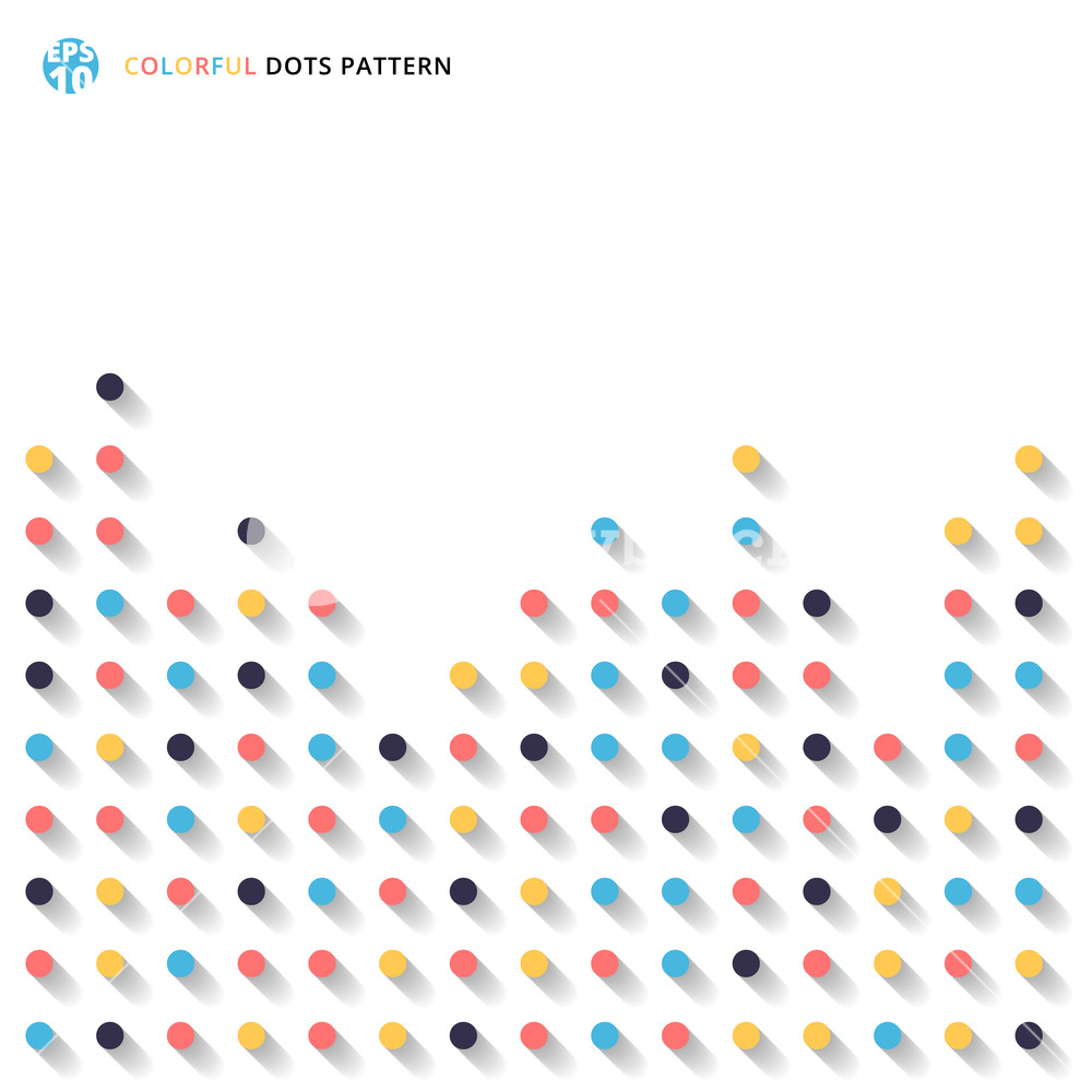 1000x1000 Abstract Striped Circles Dots Colorful And Shadow On White