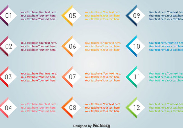 632x443 Vector Bullet Points With Numbers Free Vector Download