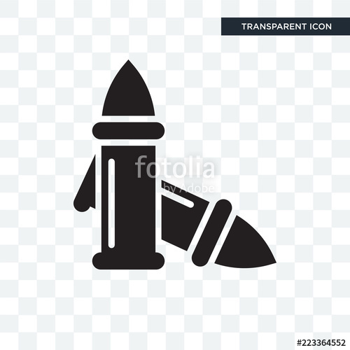 500x500 Bullet Vector Icon Isolated On Transparent Background, Bullet Logo