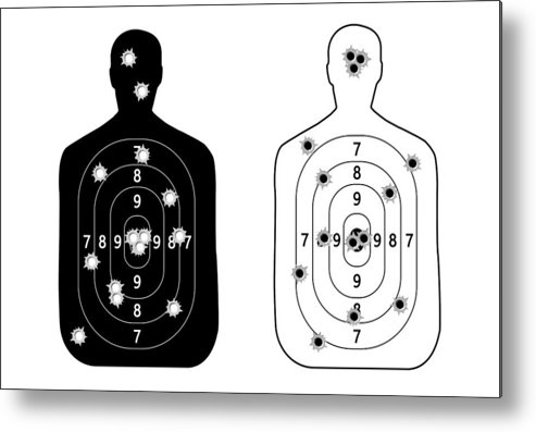 493x397 Human Man, Set Shooting Range Target Shot Of Bullet Holes Vector