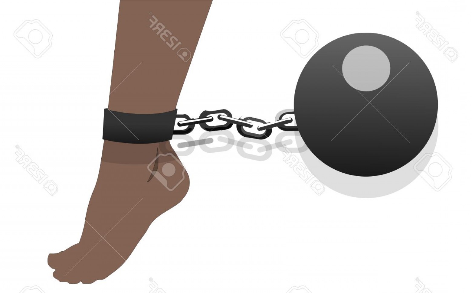 1560x969 Photostock Vector Womens Feet Shackled With Metal Bullet Vector