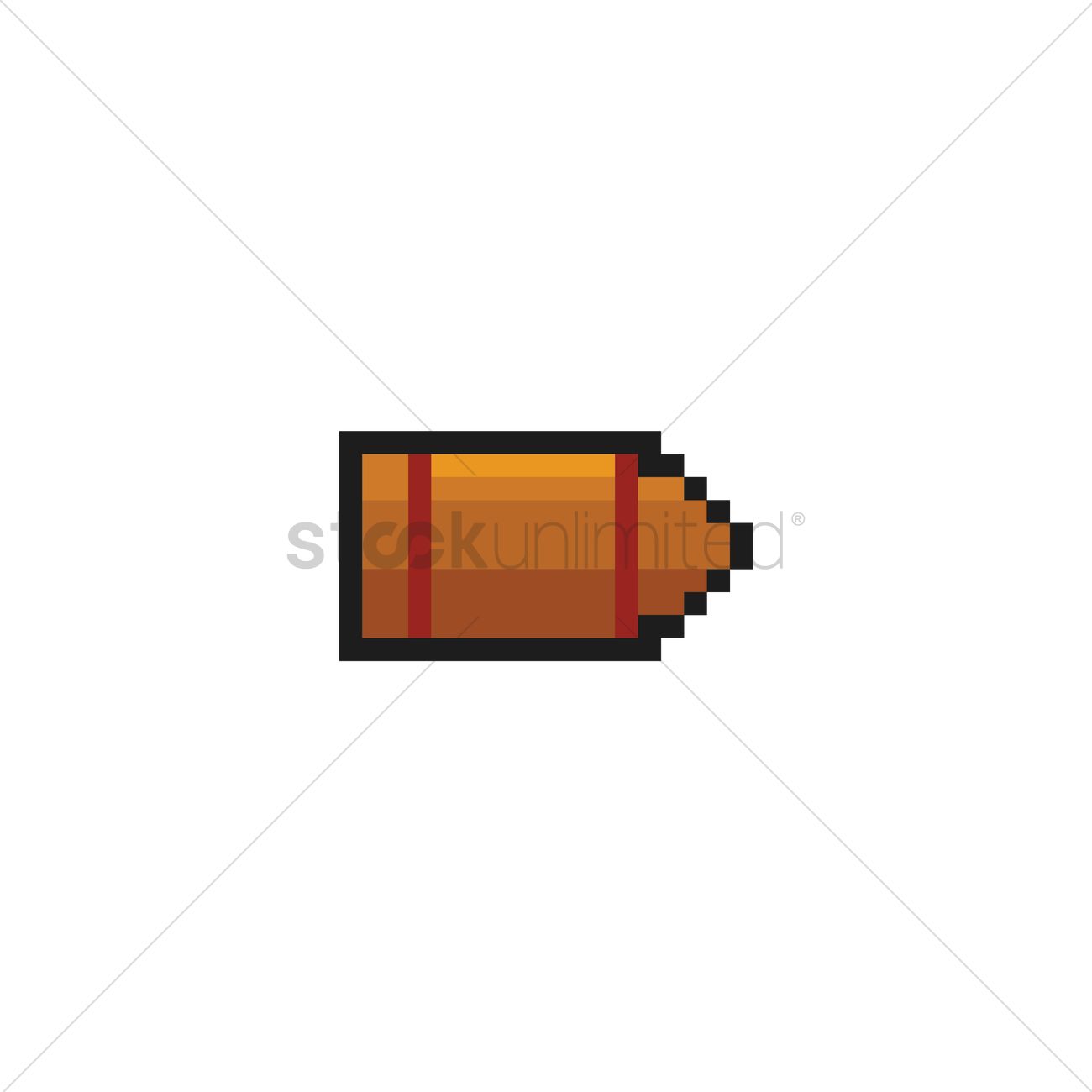 Pixel Art Bullet Vector Image 1300x1300 Pixel Art Bullet Vector Image