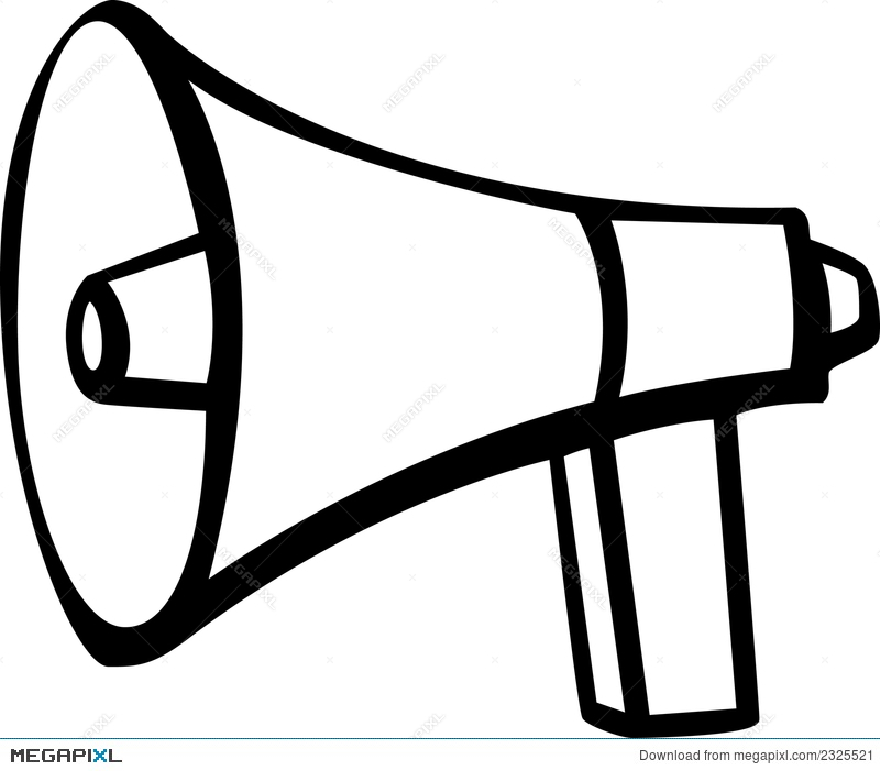 800x701 Electronic Bullhorn Vector Illustration Illustration