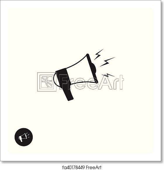 561x581 Free Art Print Of Megaphone Bullhorn Vector Icon Isolated