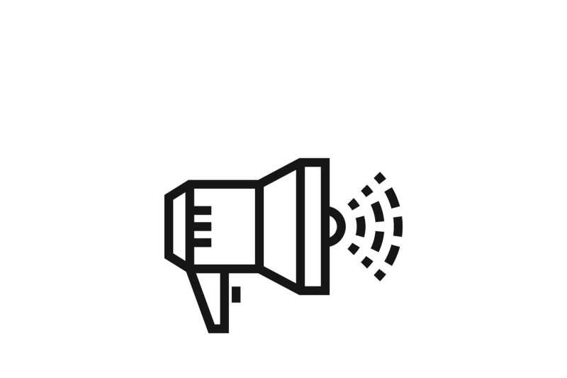 800x533 Megaphone Announcement Sign Or Loudspeaker Bullhorn Vector Icon