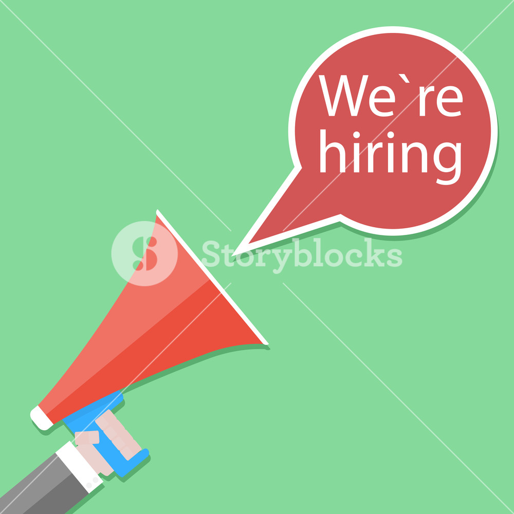 1000x1000 We Hiring Announcement Banner With Bullhorn Vector Recruitment