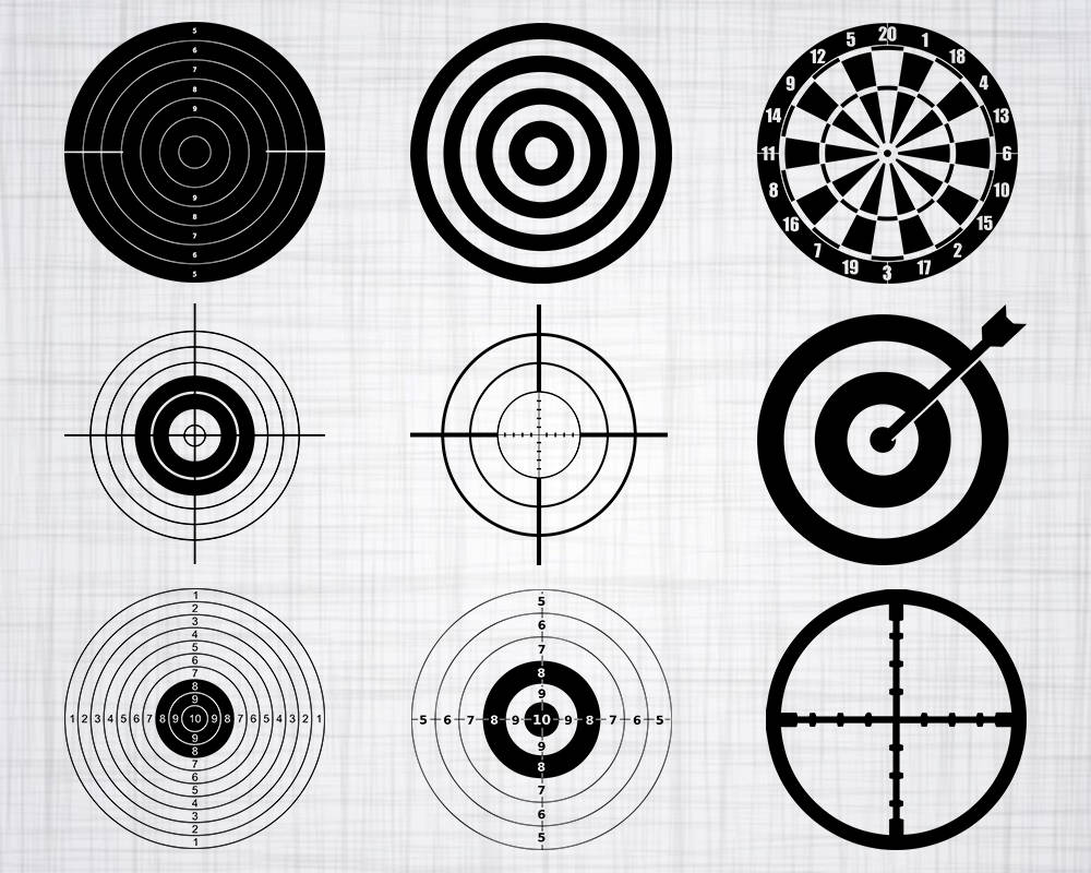 1000x800 Target Bundle Bullseye Target Clipart For Etsy
