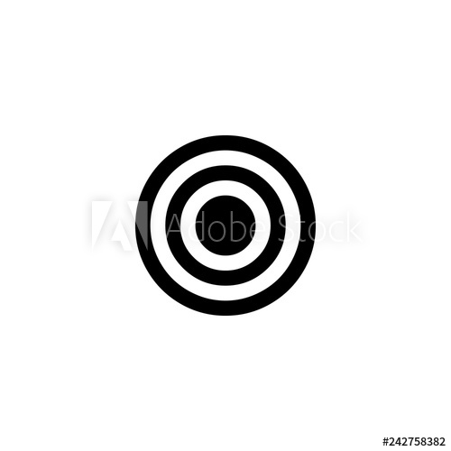 500x500 Bullseye Icon Vector Bullseye Vector Graphic Illustration