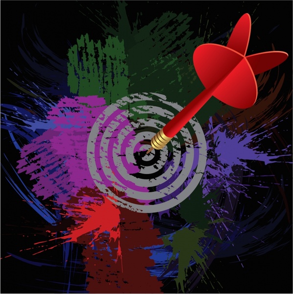 599x600 Colorful Background Vector Creative Darts Bullseye Free Vector