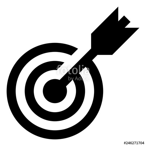 500x500 Target Bullseye Vector Icon Stock Image And Royalty Free Vector