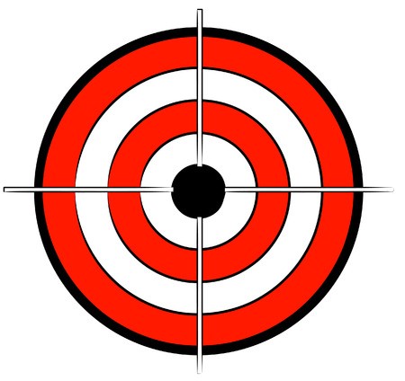 450x424 Red White And Black Bullseye Target With Crosshair