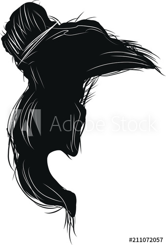 340x500 Vector Woman Hair In A Messy Bun