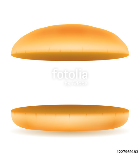 453x500 Fresh Crispy Burger Bun Stock Vector Illustration Stock Image