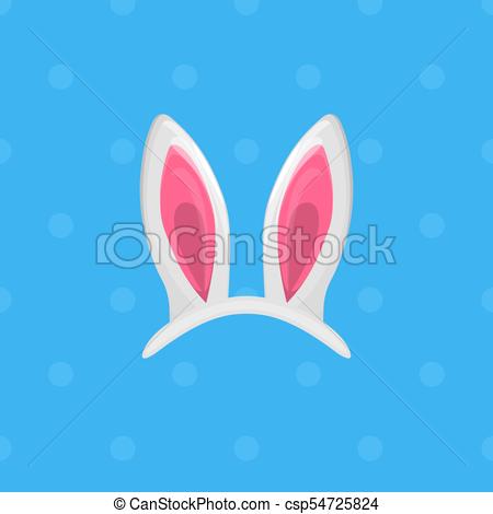 450x470 Easter Bunny Ears Mask Vector Illustration Rabbit Ears Vector