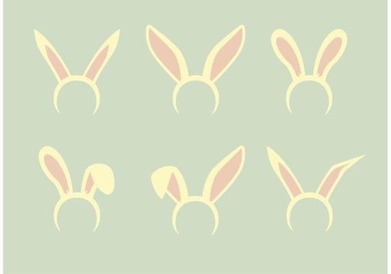 571x400 Bunny Ears Vector Set Holidays Easter Bunny Ears, Easter Bunny