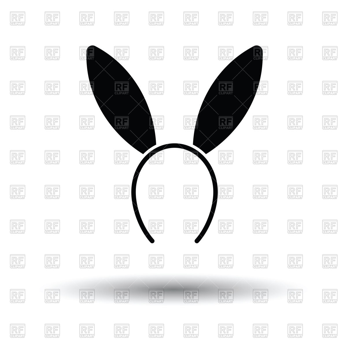 1200x1200 Sexy Bunny Ears Icon On White Background Vector Image Of Objects
