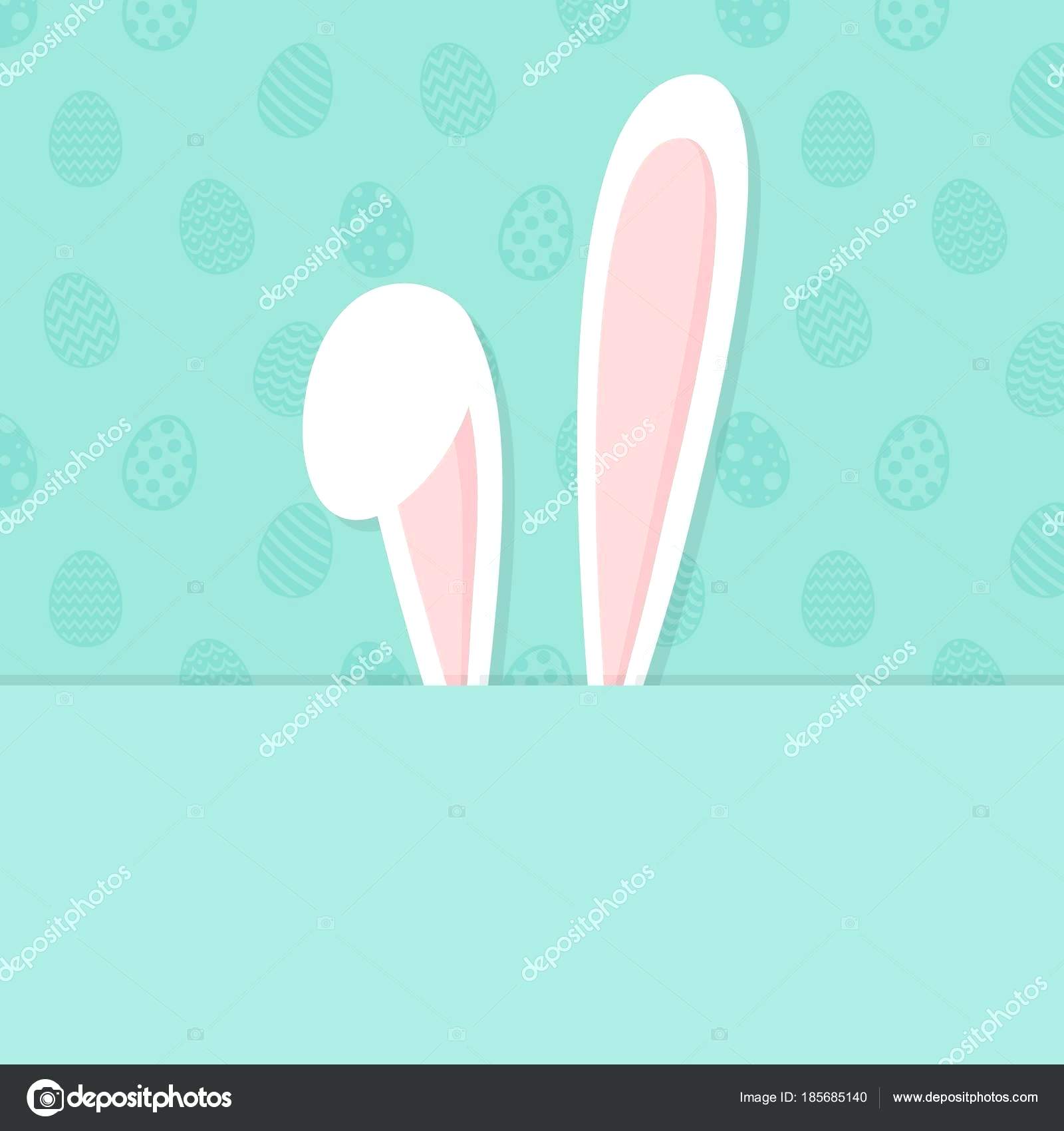 1600x1700 Template Poster Bunny Ears Vector Stock