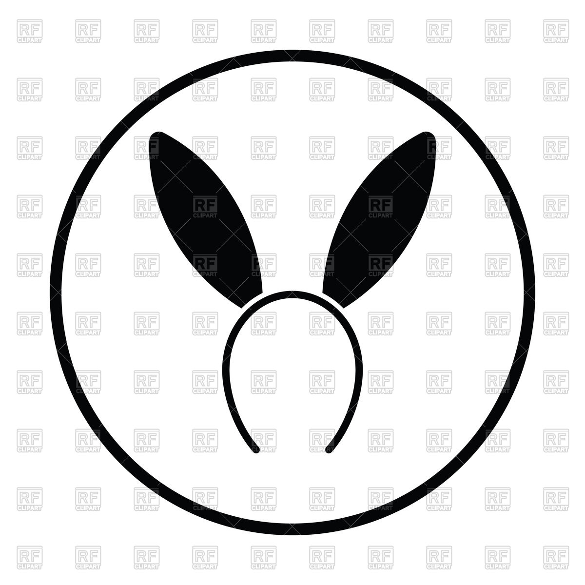 1200x1200 Thin Circle Design Of Sexy Bunny Ears Icon Vector Image Of Icons
