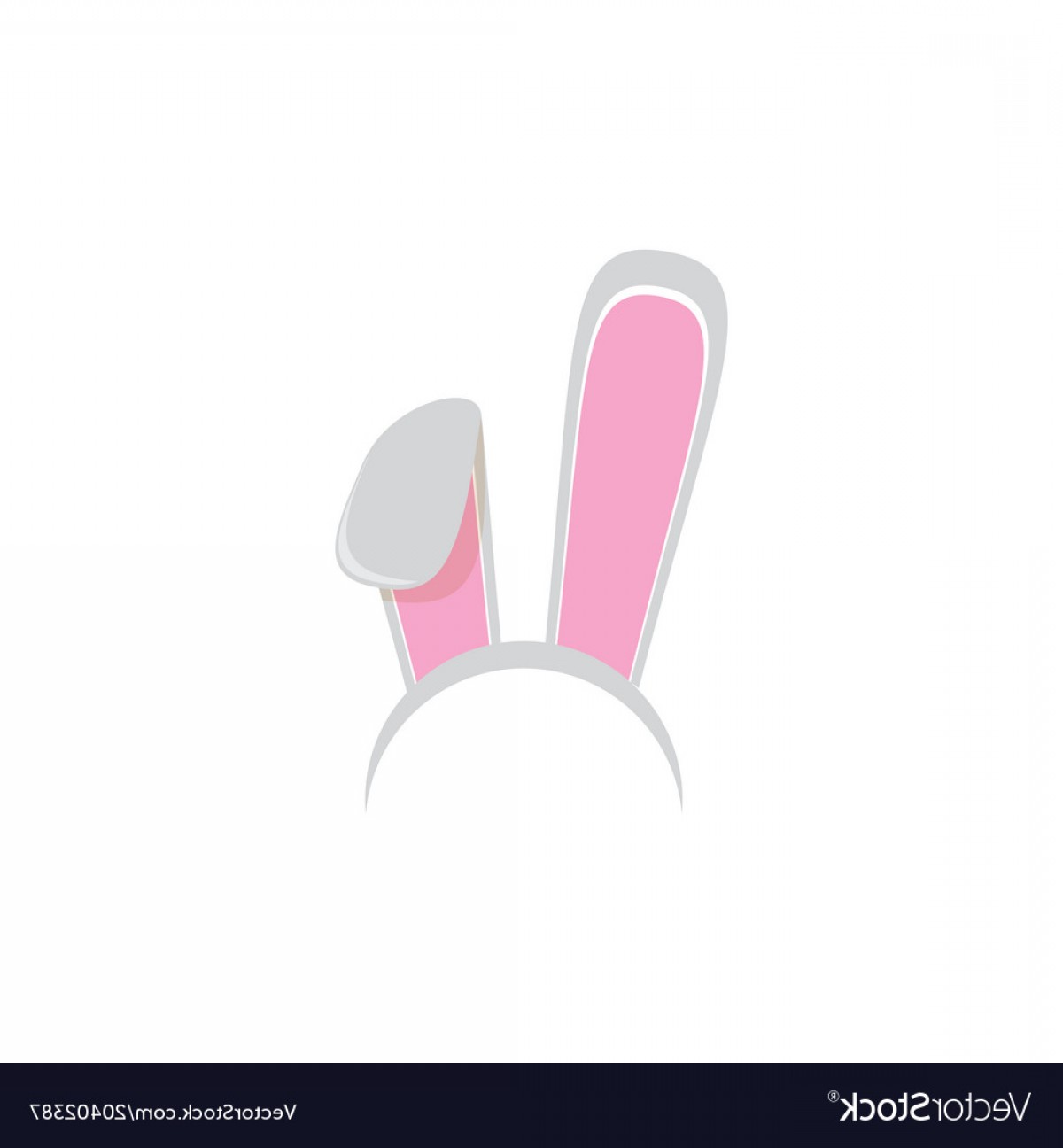 1200x1296 White Easter Bunny Funky Mask With Rabbit Ears Vector Hoodamathrun