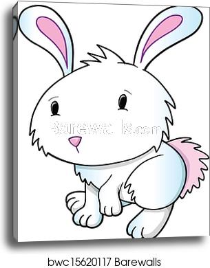 305x390 Easter Bunny Rabbit Vector, Canvas Print Barewalls Posters