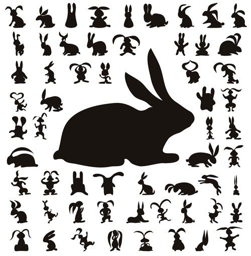 500x510 Image Detail For Cute Bunny Or Rabbit Vector Silhouette Free