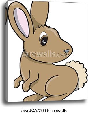 305x390 Bunny Rabbit Vector Illustration, Canvas Print Barewalls Posters