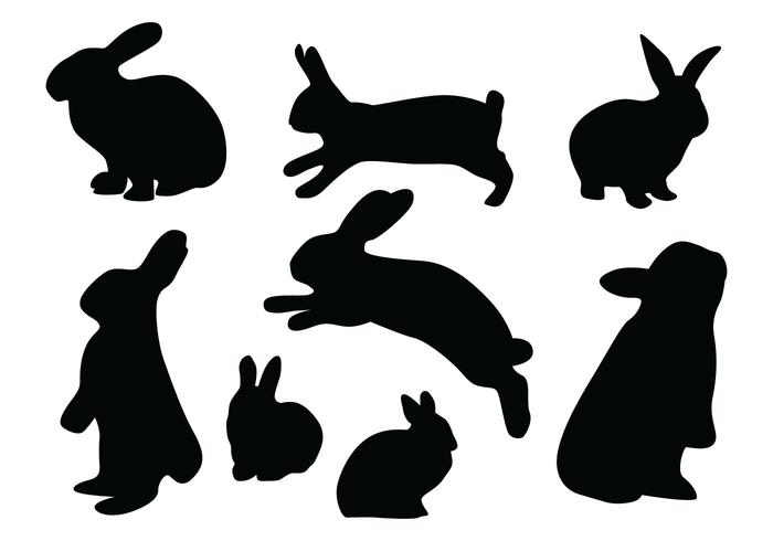 700x490 Rabbit Silhouette Vectors