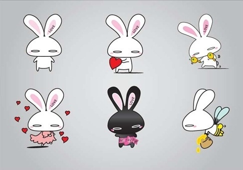 487x341 Rabbit Free Vector Download