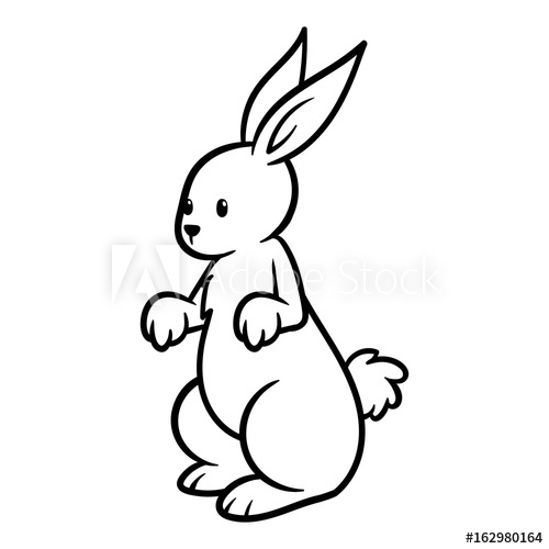 500x500 Cartoon Bunny Rabbit Vector Illustration
