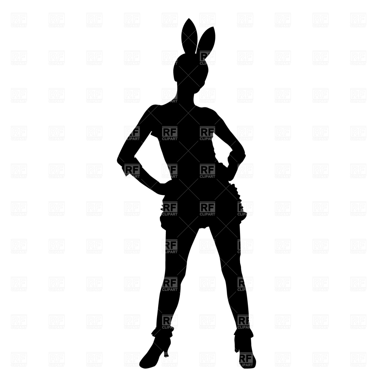 1200x1200 Bunny Girl Silhouette Vector Image Of People Prague