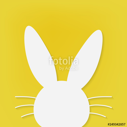 500x500 Easter Bunny Silhouette Vector Illustration Stock Image