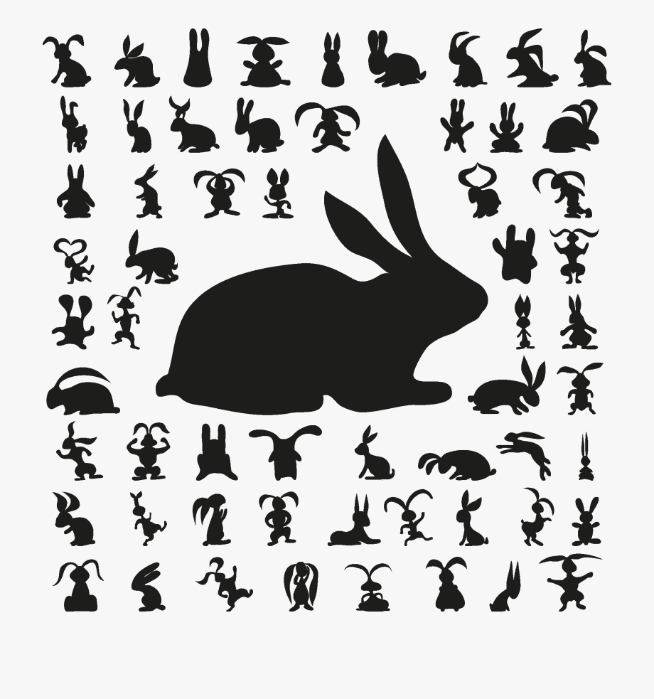 Download Bunny Silhouette Vector at Vectorified.com | Collection of ...