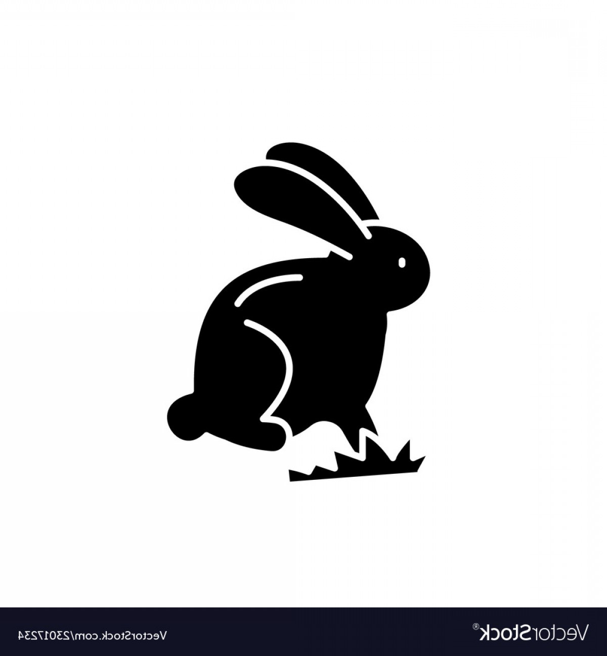 1200x1296 Cute Easter Bunny Black Icon Sign On Vector Cqrecords