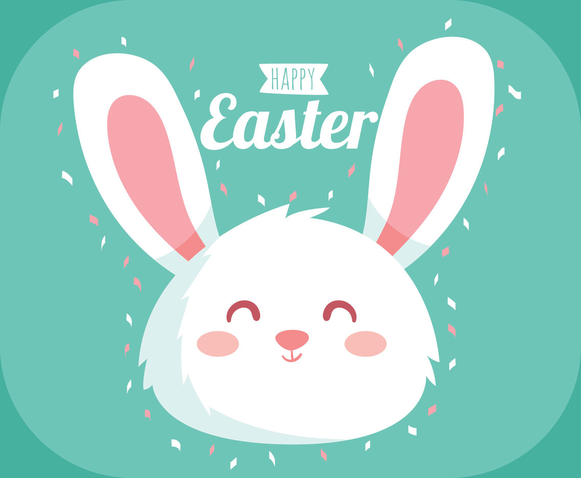1136x936 Happy Easter Cute Bunny Vector Vector Art Graphics
