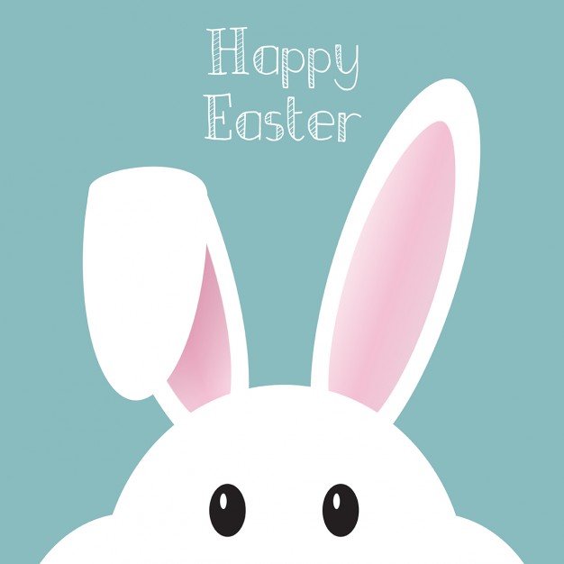 626x626 Cute Background With Easter Bunny Vector Free Download