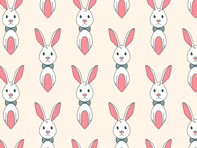400x300 Free Bunny Vector Seamless Vector Pattern