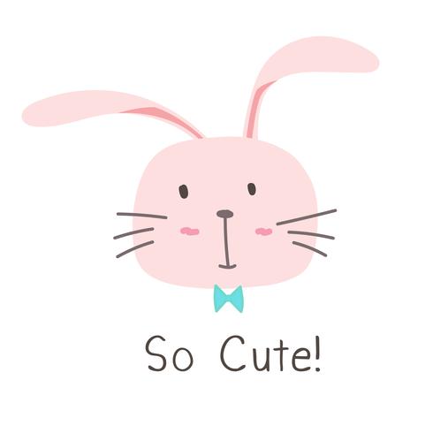 490x490 Cute Bunny Vector Illustration