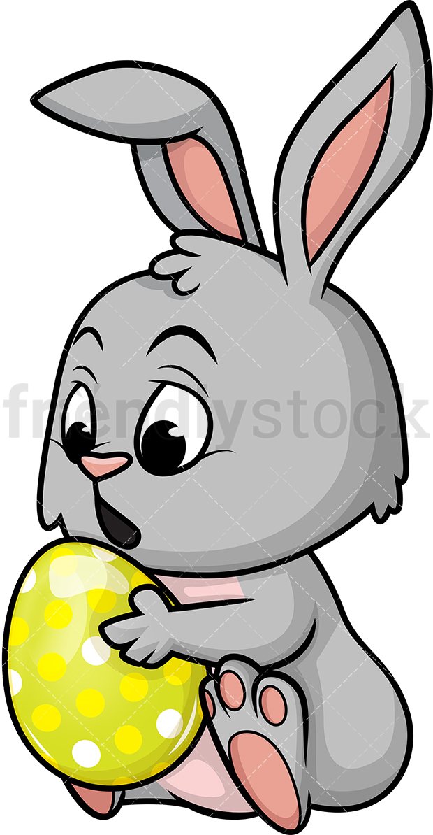 620x1194 Cute Easter Bunny Cartoon Vector Clipart
