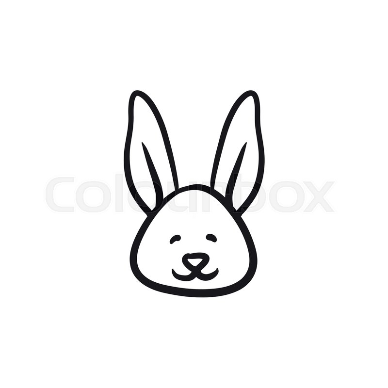 800x800 Easter Bunny Vector Sketch Icon Stock Vector Colourbox