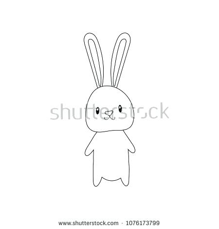 450x470 Outline Of Bunny