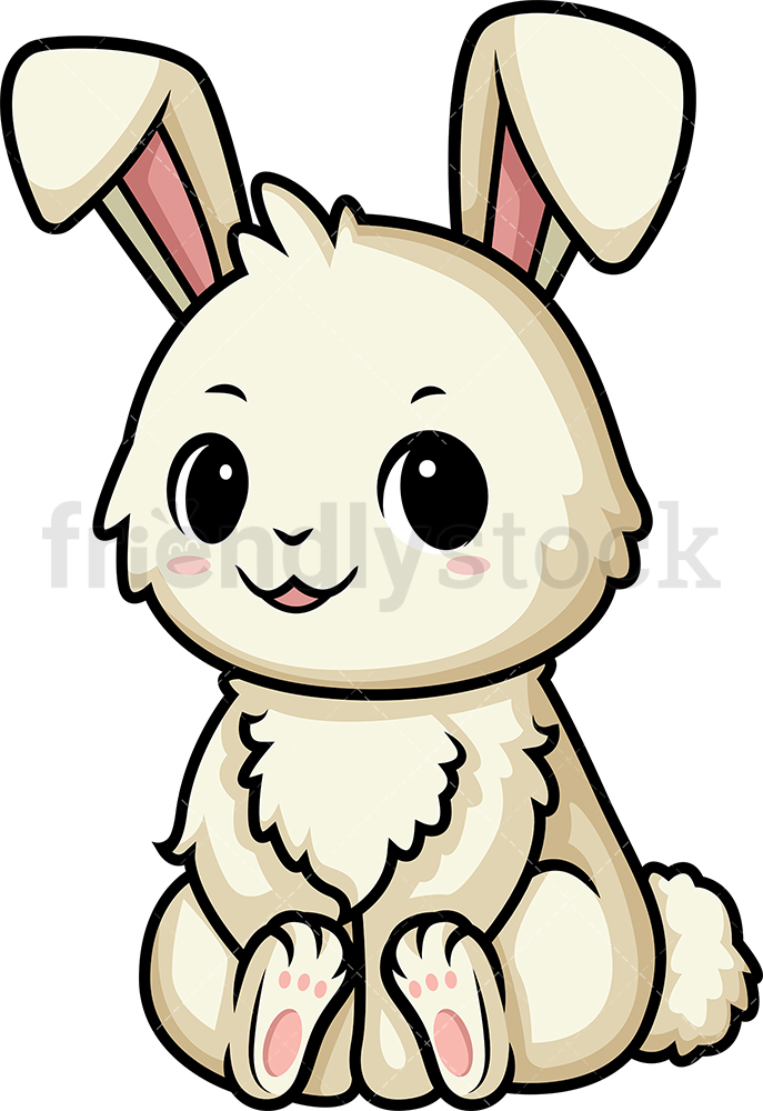 687x1000 Chibi Kawaii Bunny Clipart Cartoon Vector