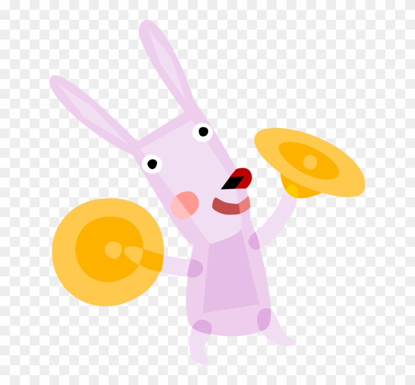 840x780 Vector Illustration Of Easter Bunny Playing The Cymbals