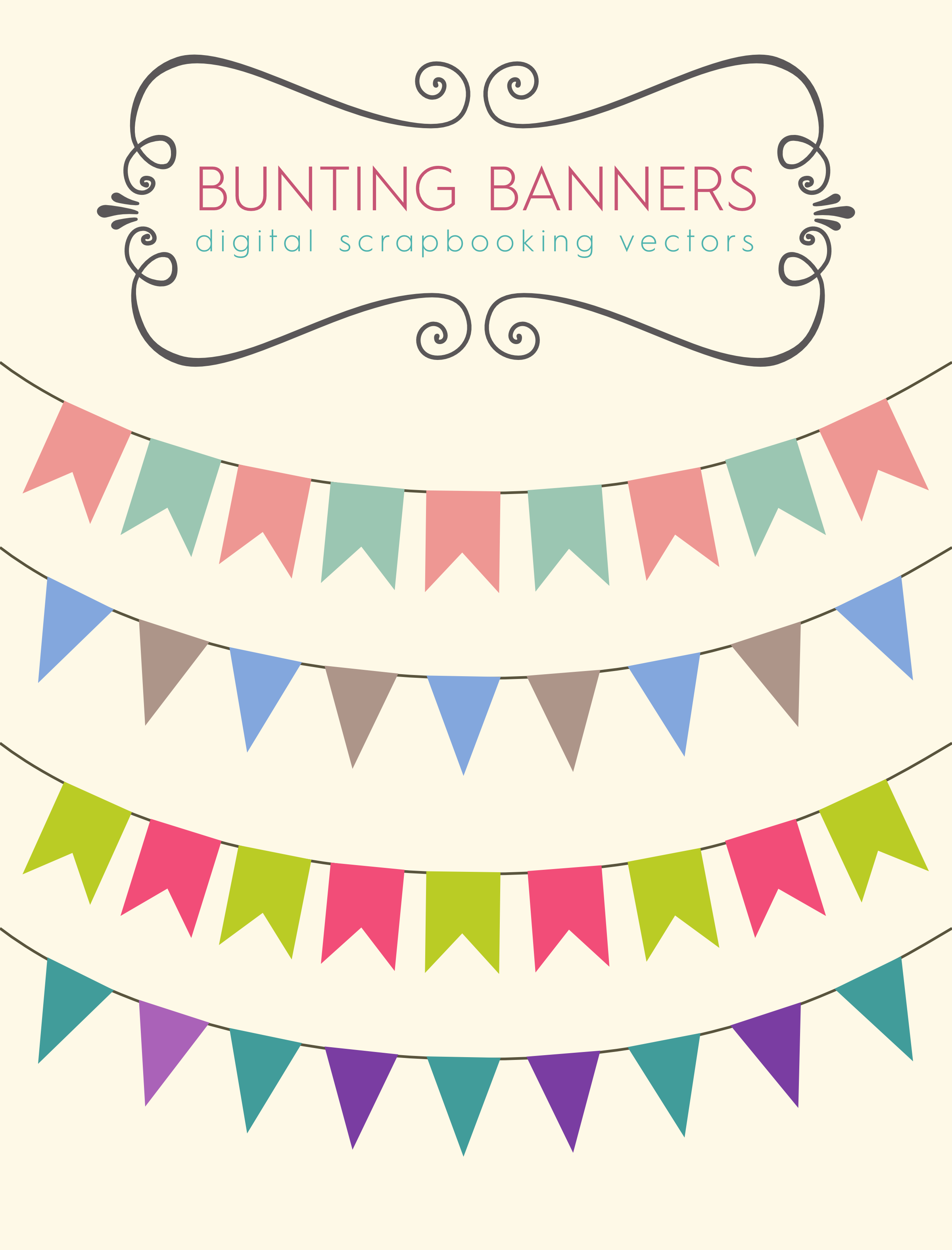 2400x3150 Download These Bunting Banners To Use For Your Party Printables