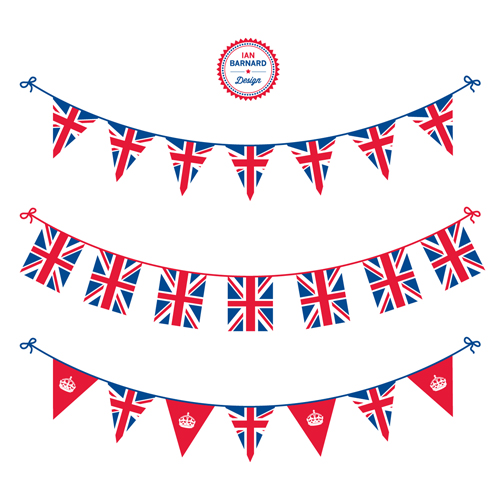 500x500 Free Jubilee Union Jack Uk Bunting Vector Ian Barnard