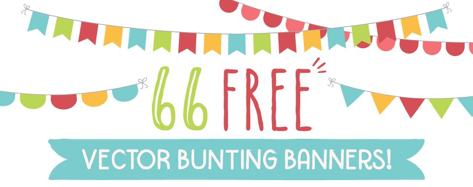 960x380 Free Vector Bunting Banners Diy Bunting Banner, Vector Free
