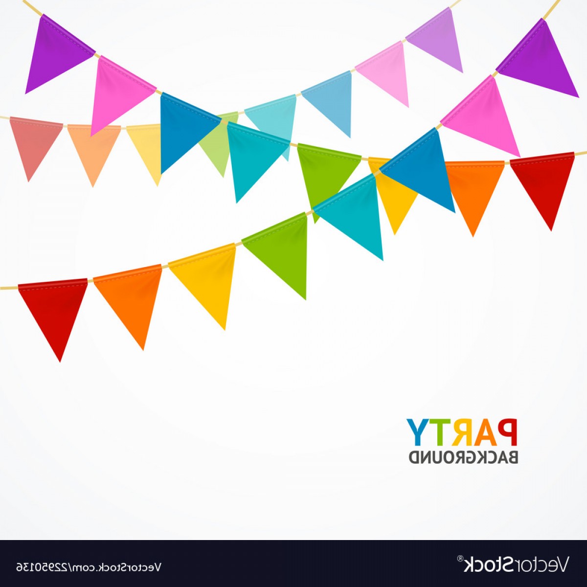 1200x1200 Party Concept Banner Card With Buntings Garland Vector Handandbeak