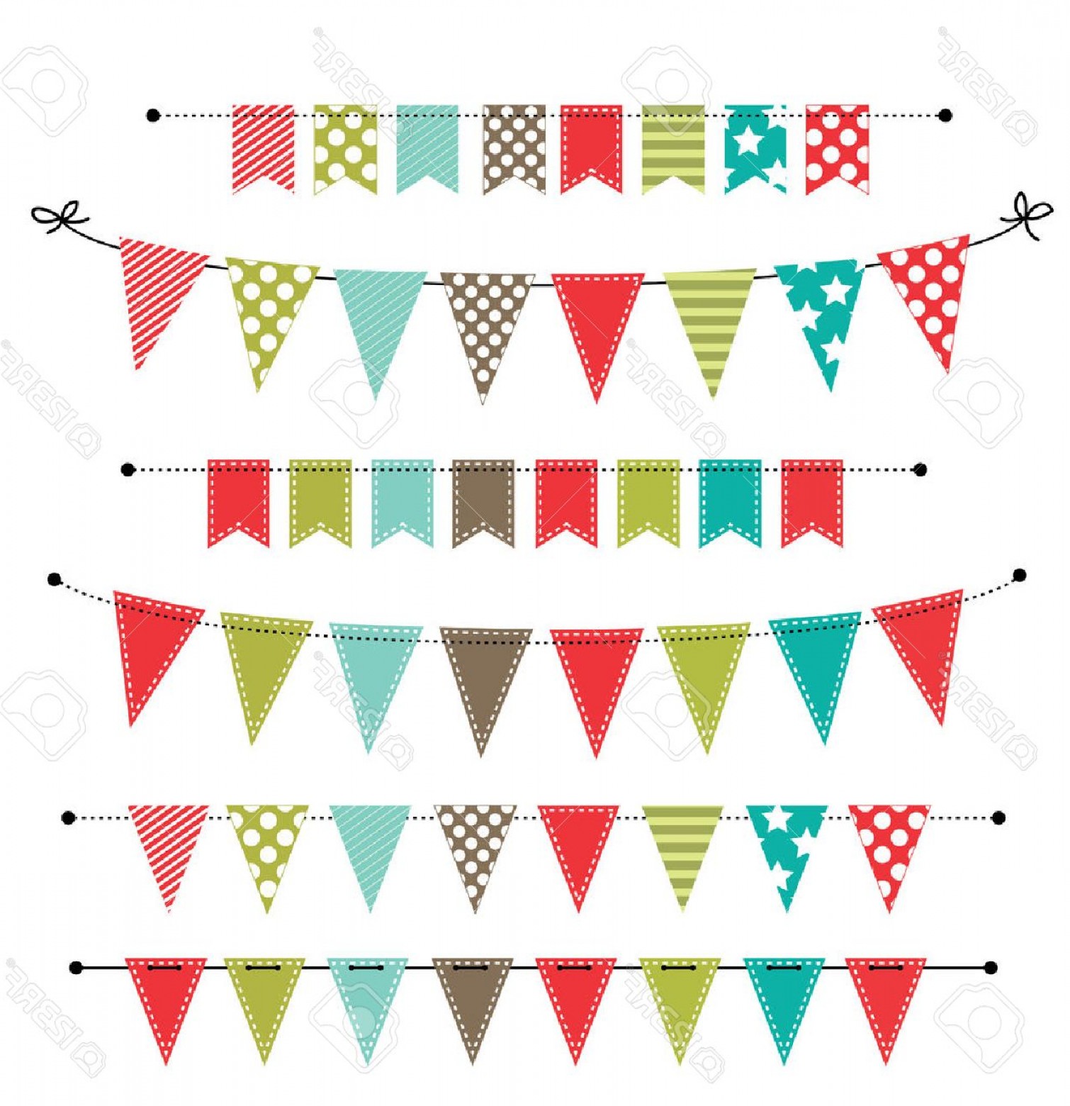 1510x1560 Photostock Vector Christmas Banner Bunting Or Flags On Transparent