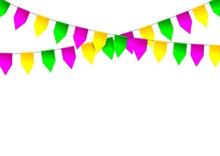 450x319 Mardi Gras Party Bunting Flag Vector Illustration Royalty Free