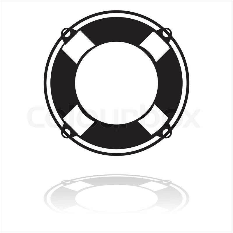 800x800 Life Buoy Isolated On White Stock Vector Colourbox