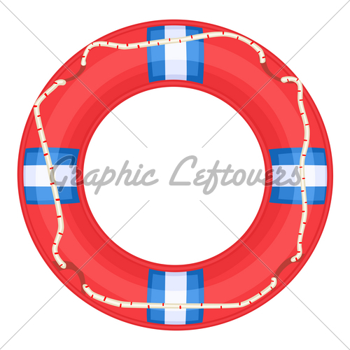 500x500 Red Life Buoy Vector Gl Stock Images